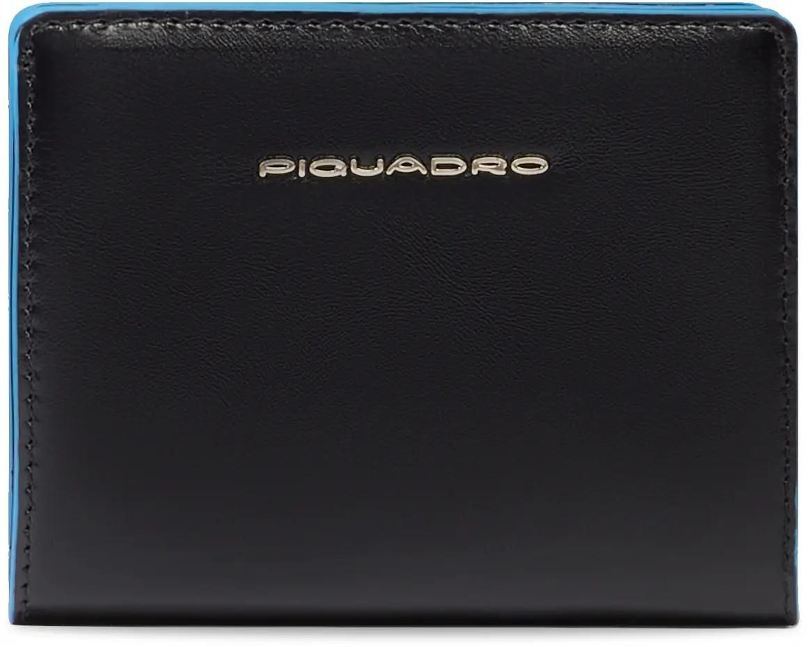 Кошелек женский Piquadro Blue Square, кожа натуральная, черный [pd6660b2r/n]